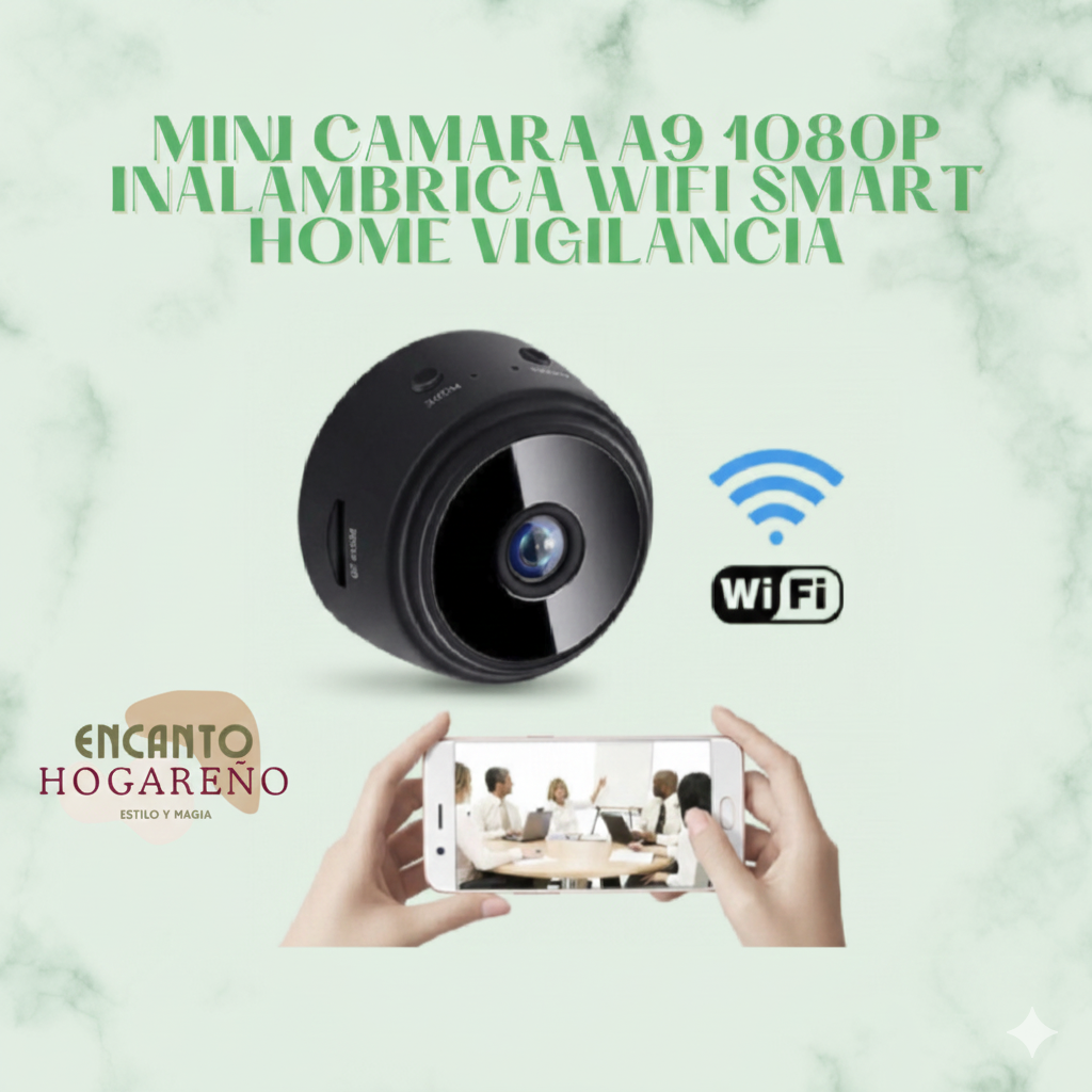 MINI CAMARA A9 1080p Inalámbrica Wifi Smart Home Vigilancia